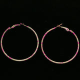 Mi Amore Hoop-Earrings Silver-Tone/Pink