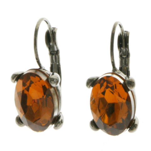 Mi Amore Dangle-Earrings Orange/Dark-Silver
