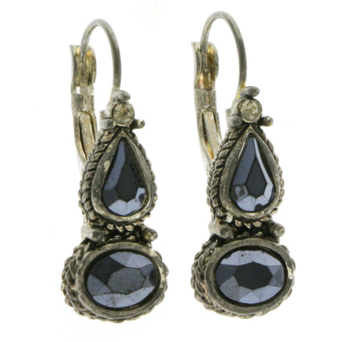 Mi Amore Dangle-Earrings Blue/Silver-Tone