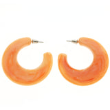 Mi Amore Dangle-Earrings Peach/Silver-Tone