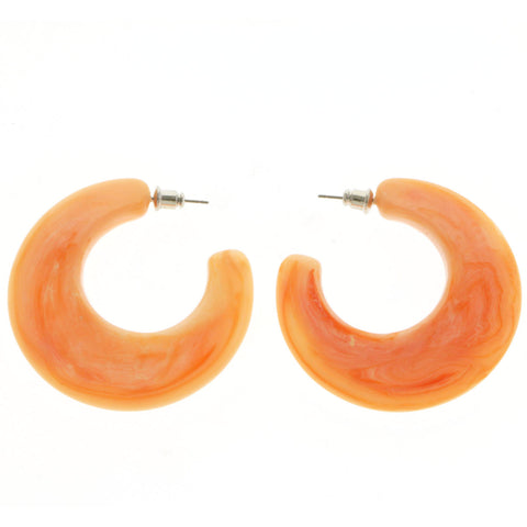 Mi Amore Dangle-Earrings Peach/Silver-Tone
