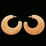 Mi Amore Dangle-Earrings Peach/Silver-Tone