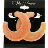 Mi Amore Dangle-Earrings Peach/Silver-Tone