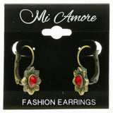 Mi Amore Dangle-Earrings Bronze-Tone/Red