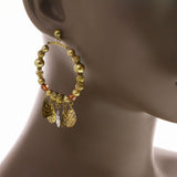 Mi Amore Drop-Dangle-Earrings Gold-Tone/Brown
