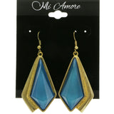 Mi Amore Dangle-Earrings Blue/Gold-Tone