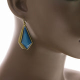 Mi Amore Dangle-Earrings Blue/Gold-Tone