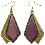Mi Amore Dangle-Earrings Purple/Gold-Tone