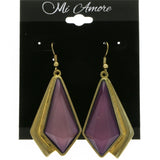 Mi Amore Dangle-Earrings Purple/Gold-Tone