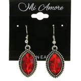 Mi Amore Dangle-Earrings Red/Silver-Tone