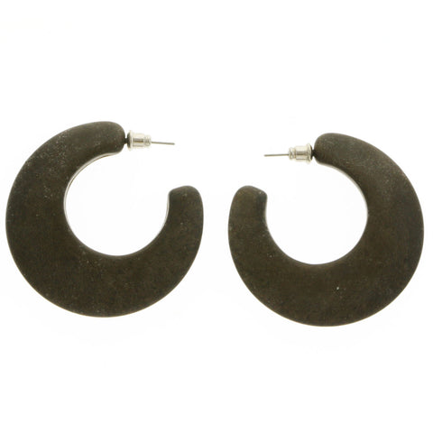 Mi Amore Dangle-Earrings Brown/Silver-Tone
