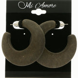 Mi Amore Dangle-Earrings Brown/Silver-Tone