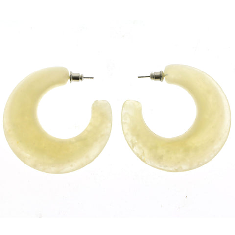 Mi Amore Dangle-Earrings White/Silver-Tone
