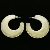 Mi Amore Dangle-Earrings White/Silver-Tone
