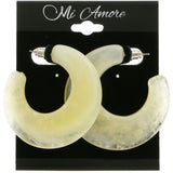 Mi Amore Dangle-Earrings White/Silver-Tone