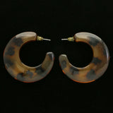 Mi Amore Dangle-Earrings Brown/Silver-Tone