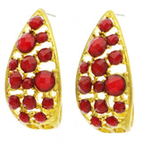 Mi Amore Dangle-Earrings Red/Gold-Tone