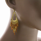 Mi Amore Drop-Dangle-Earrings Gold-Tone/Brown