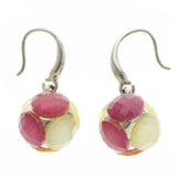 Mi Amore Dangle-Earrings Purple/White