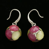Mi Amore Dangle-Earrings Purple/White