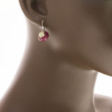 Mi Amore Dangle-Earrings Purple/White