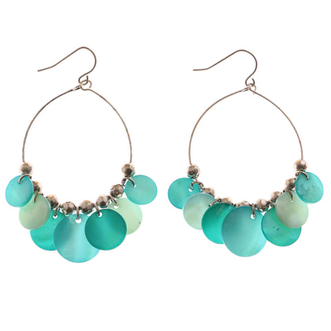 Mi Amore Drop-Dangle-Earrings Silver-Tone/Blue