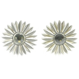 Mi Amore Flower Post-Earrings Silver-Tone/Clear