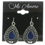 Mi Amore Dangle-Earrings Silver-Tone/Blue
