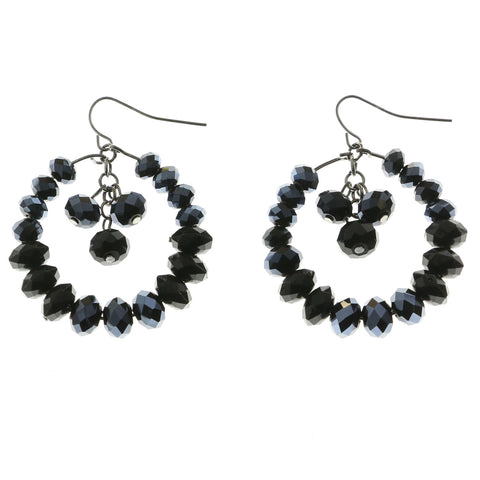 Mi Amore Dangle-Earrings Silver-Tone/Black