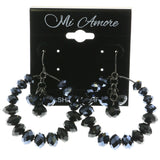 Mi Amore Dangle-Earrings Silver-Tone/Black