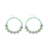 Mi Amore Dangle-Earrings Green/Silver-Tone