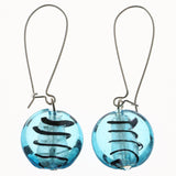 Mi Amore Owl Butterfly Dangle-Earrings Silver-Tone & Blue