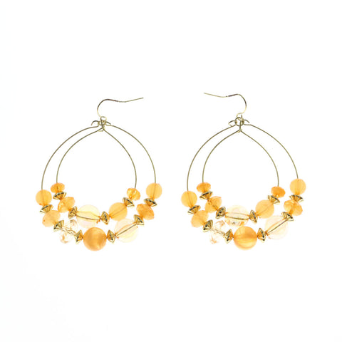 Mi Amore Drop-Dangle-Earrings Gold-Tone/Orange