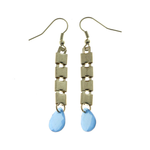 Mi Amore Drop-Dangle-Earrings Gold-Tone/Blue