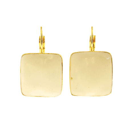 Mi Amore Dangle-Earrings Gold-Tone/White