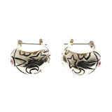 Mi Amore Crystal Accented Star Moon Dangle-Earrings Silver-Tone