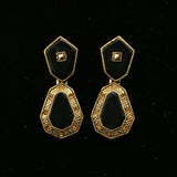 Mi Amore Dangle-Earrings Gold-Tone/Black
