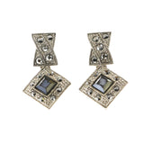 Mi Amore Dangle-Earrings Silver-Tone/Black