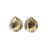 Mi Amore Post-Earrings Silver-Tone/Yellow