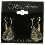 Mi Amore Crystal Accented Dangle-Earrings Gold-Tone/Blue