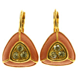 Mi Amore Dangle-Earrings Gold-Tone/Pink