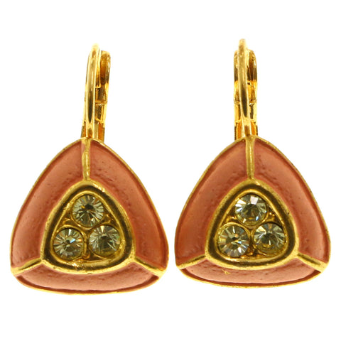Mi Amore Dangle-Earrings Gold-Tone/Pink