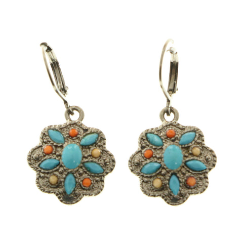 Mi Amore Dangle-Earrings Dark-Silver/Blue