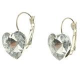 Mi Amore Heart Dangle-Earrings Silver-Tone