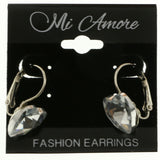 Mi Amore Heart Dangle-Earrings Silver-Tone