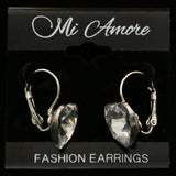 Mi Amore Heart Dangle-Earrings Silver-Tone