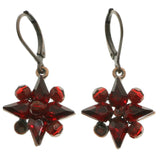 Mi Amore Crystal Accented Dangle-Earrings Copper-Tone/Red