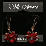 Mi Amore Crystal Accented Dangle-Earrings Copper-Tone/Red