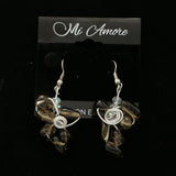 Mi Amore Dangle-Earrings Silver-Tone/Brown
