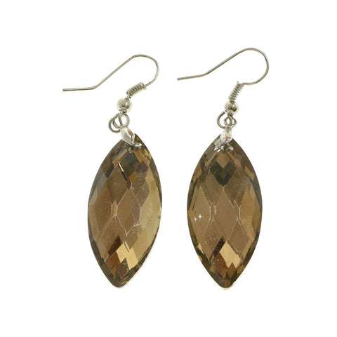 Mi Amore Dangle-Earrings Silver-Tone/Brown